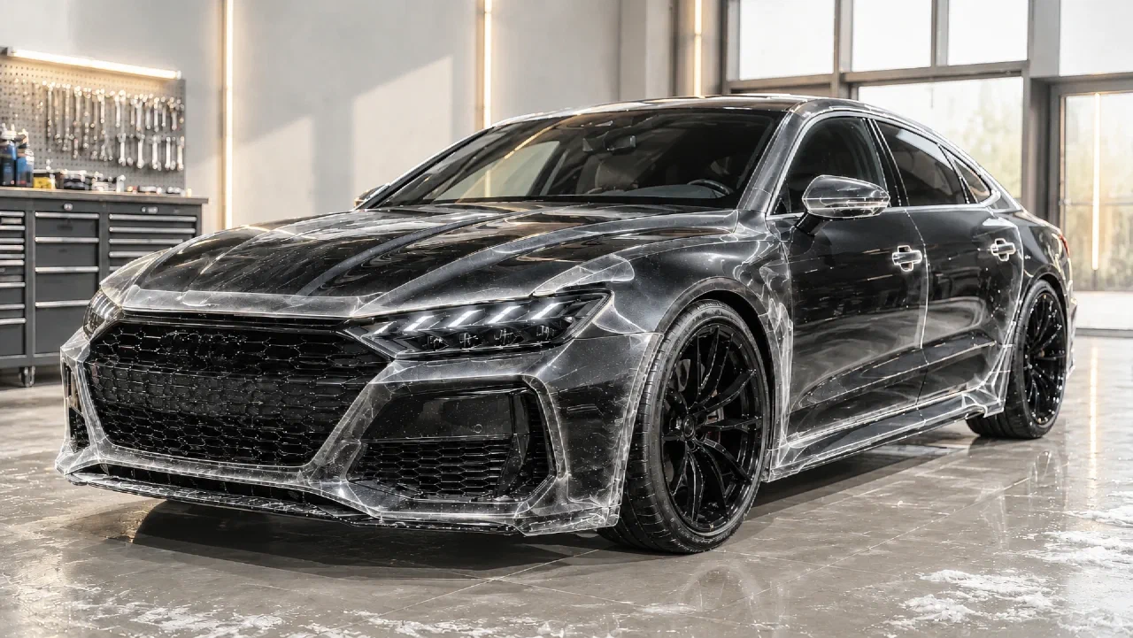Автомобиль с прозрачной защитной пленкой на кузове
